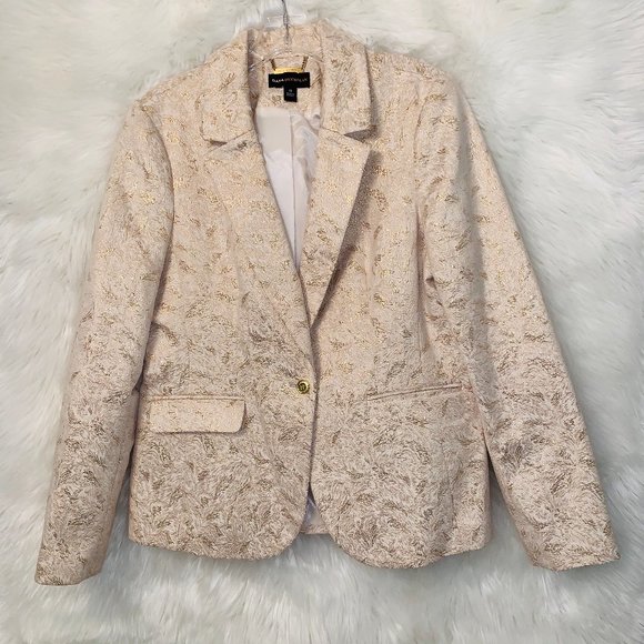 Dana Buchman Jackets & Blazers - Like New DANA BUCHMAN Cream/Goldthread Blazer